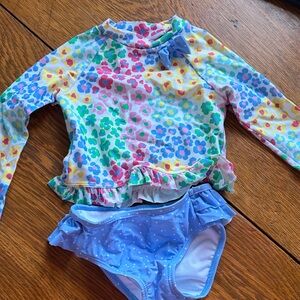 Little Me 18-24M Rash Guard and Swim Bottom